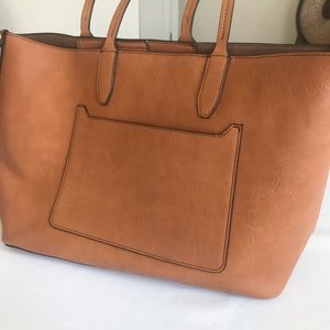 Potentially Leather Tote Bag, gorgeous color, utility friendly.